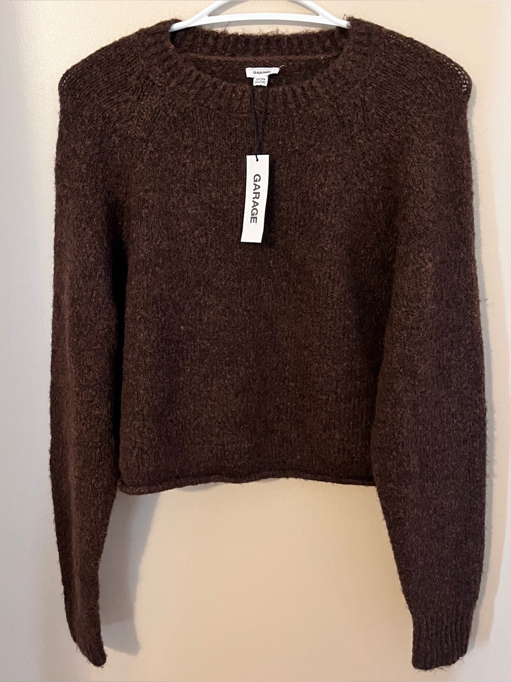 Chocolate Brown Cropped Sweater NWT